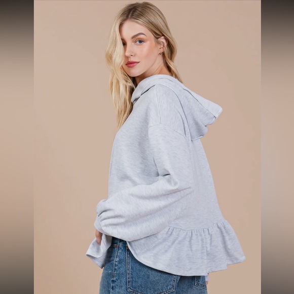 20 Fabulous Solid Tiered Babydoll Fit Hoodie - Picture 4 of 5